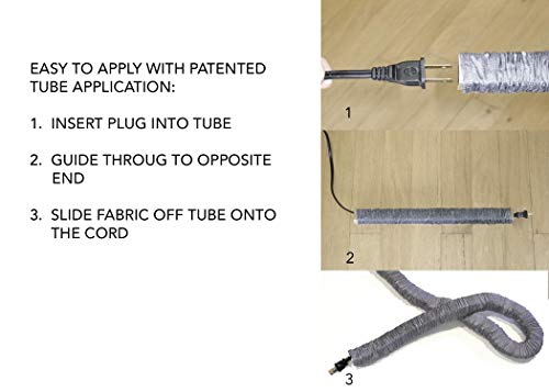 Steel Silk Lamp Cord Cover 9 Ft Long 100% Real Silk #TOP1