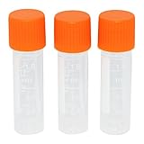 Lab-Mikro-Zentrifugenröhrchen, transparent, Kunststoff, Reagenzglas, Zentrifugenröhrchen, 1,8 ml, Laborröhrchen (Orange)