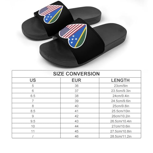 I Love U.S. And The Solomon Islands House Sandals Non-Slip Bathroom Slippers Beach Summer Shoes for Men Women2