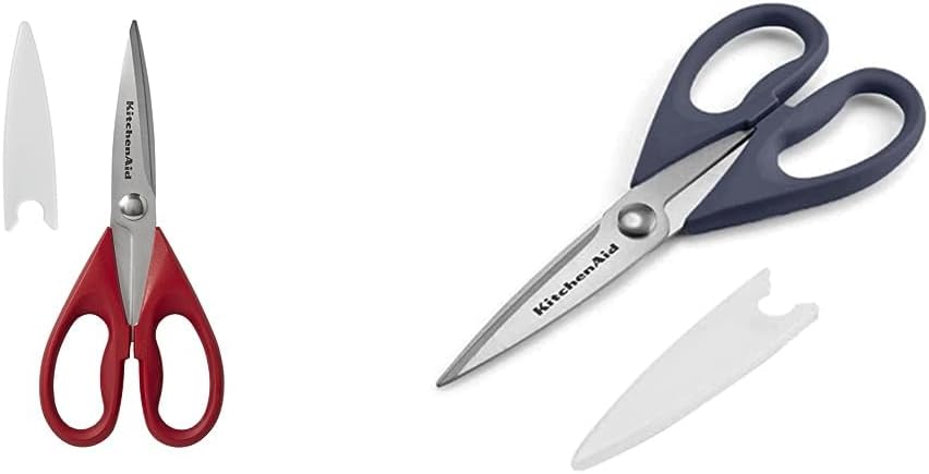 KitchenAid All Purpose Shears with Protective Sheath, Empire Red and Ink Blue