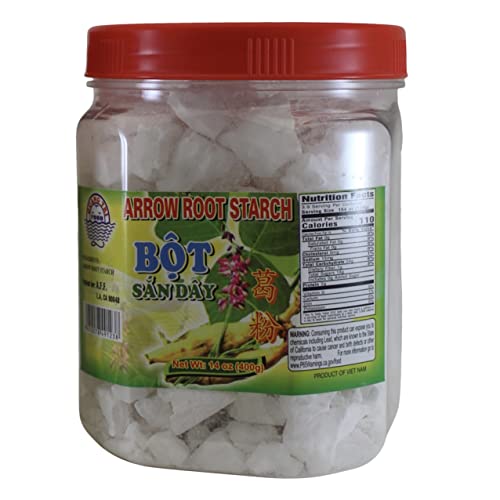 Bot San Day Arrowroot Bundle: Kotashima Arrow Root And Quang Tri Arrowroot Starch Chunks, Gluten Free And Vegan, 14 Ounces Each, With Habanerofire Jar Opener #TOP5
