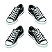 #N/A/a 2 Pares de Zapatillas de Deporte con Cordones Deportivos Casuales de Plástico 1/6 para Muñecas de Juguetes Calientes de 12 Pulgadas - Negro, Las 1:6