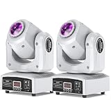 U’King 25W LED Moving Head White 2-Pack