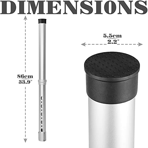 Mayqmay 33.9 Inch Golf Ball Retrievers, Aluminium Tube Golf Ball Picker, Durable & Detachable Golf Ball Collector For Water And Bushes, Silver #TOP1