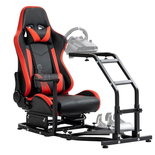 Marada Real Racing Simulator Cockpit with Red Seat Support for PXN ...