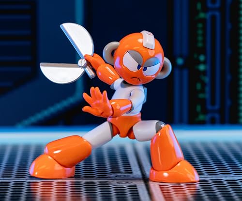 Jada Mega Man 4\" Cut Man - 1:12 Scale Action Figure, Wave 2 – Over 15 Points of Articulation, Alternate Hands & Head, Rolling Cutter Accessory