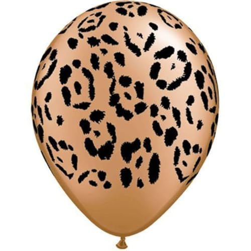 Jungle Print Leopard Balloons 10 per Package Size 11 Inches