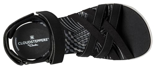 Clarks Clarks Women's Mira Shore Cloudsteppers Sandals, Black Synthetic, 9