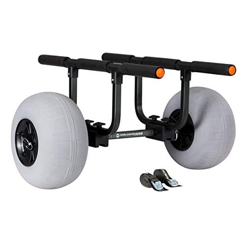 Wilderness Systems Heavy Duty Kayak Cart | Inflatable Beach Wheels | 330 Lb Weight Rating | for Kayaks and Canoes, Model Number: 8070167