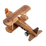 Decoración sofisticada: eleve la decoración de su hogar u oficina con este de avión de madera, una pieza sofisticada que se a cualquier entorno, adorno de avión de escritorio, decoración de escritorio de avión