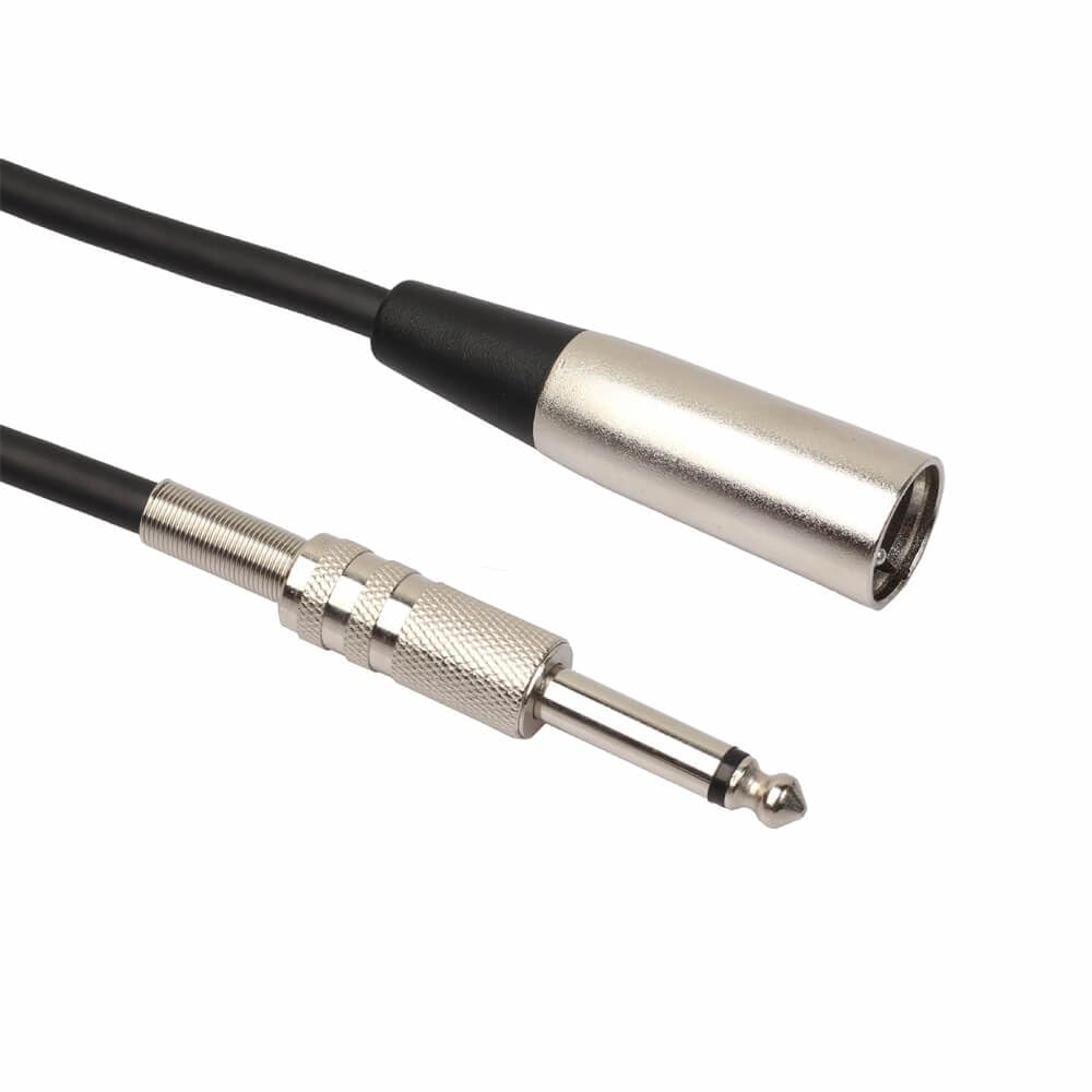 XLR 3Pin Male to 1/4 Inch (6.35Mm) Male Plug Stereo TRS Microphone Audio Cable 30Cm