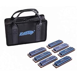 Easttop10 Trous Blues Harmonica 008K Diatonique Blues avec étui, plus professionnel Harmonica 20 tonalités pour… - Les Beatles, Paul McCartney, John Lennon, RIngo Starr, George Harrison