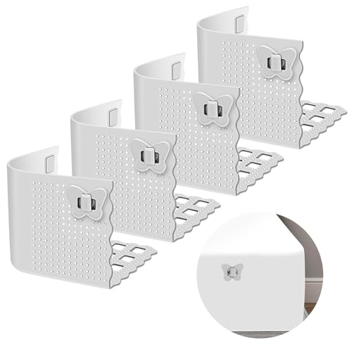 Ayadon Bed Sheet Holders for Corner with Sheet Locks, Non-Slip Sheet Fasteners Fits All Mattresses, One-time Easy Installation, Made of Soft Silicone Material - No Scratch for Bedding, Gray