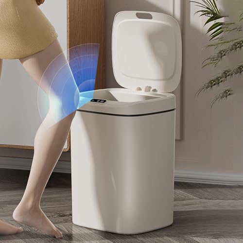 Cubo de basura inteligente sensor movimiento papelera eléctrica baño gran capacidad 4