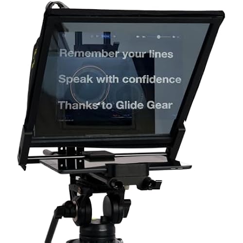 Glide Gear TMP 750 Teleprompter – All Camera & Smartphones, Tablets – 17" Glass, Hard Case, No Assembly