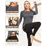 CL convallaria 1 2 4 Pack Women's Thermal Underwear Tops, Women Fleece Lined Long Sleeve Baselayer Shirt for Winter - Image 5