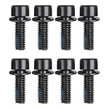 8 Stück Fahrrad Scheibenbremsenschrauben M6x18mm Schwarz Hochfester Stahl Für MTB Rennrad Hydraulische Bremsattel Befestigung Schraube Ersatz Upgrade