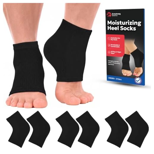 Moisturizing Socks for Mens Cracked Heels - Moisturizer Heel Sleeves to Smooth & Soften Rough Cracked Heels & Dry Feet. Large Aloe Moisturizing Heel Socks with Lotion Infused Gel Socks (XL - 3 Pairs)