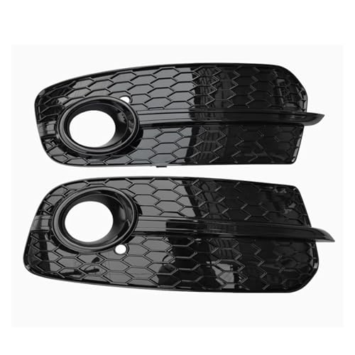 Compatible For Audi Q5 2013 2014 2015 2016 Sport Style Car Replacement Accessories(Chrome), Car Front Fog Lamp Cover Fog Light Grille (Glossy Black)