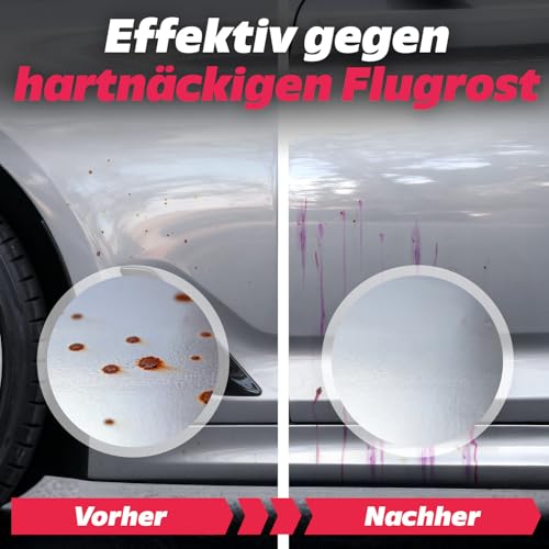 Prinox Profi Flugrostentferner Spray 550ml - Entfernt hartnäckigen Flugrost & Industriestaub - Lackreiniger für Autolack & Felgen mit hoher Reinigungsleistung zum Entfernen von Flugrost