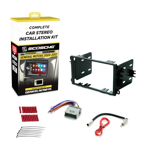 Scosche ICGM8BN Double DIN Radio Installation Dash Kit Compatible with Select 2000-2012…