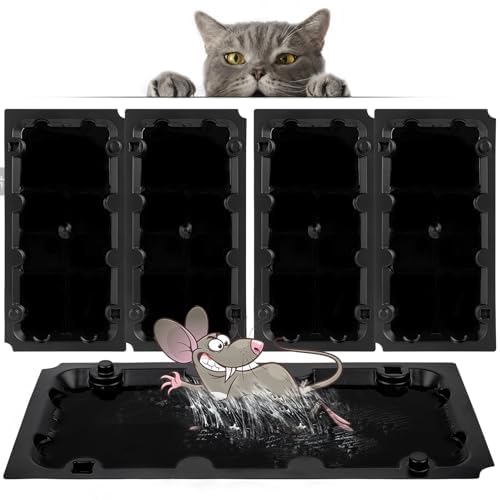 Piège à Souris & Rats – Plaques de Glue Ultra Collantes x12 | Piège Anti Rongeurs, Souricide sans Poison, Glu Forte| Alternative Tapette et Raticide Écologique