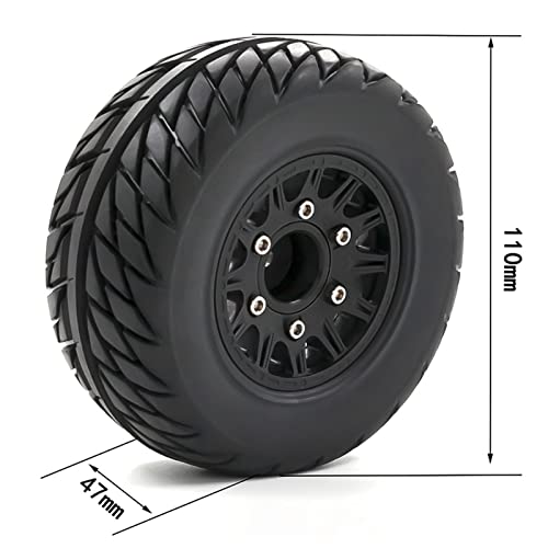 Goolrc Rc Car Tires 4Pcs Replacements For 12Mm 14Mm 17Mm Arrma Traxxas Hsp Tamiya Hpi Off-Road Vehicle Short Truck Rc Car Wheels Rc Car Tires B #TOP4