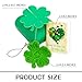 St Patrick's Day Gifts for Women, Four Leaf Clover Gift Box Set, Handmade Crochet Shamrock Keychain & Lucky Greeting Card, Lucky Charm Keepsake, Meaningful Small Gift for Friends, Family, Coworker