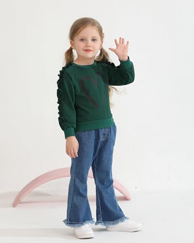 Image of Weebaby Toddler Girl Clothes Infant Girl Sweatsuit Baby Pant Set Outfits Fall Winter Clothing Little Clothes for Girl