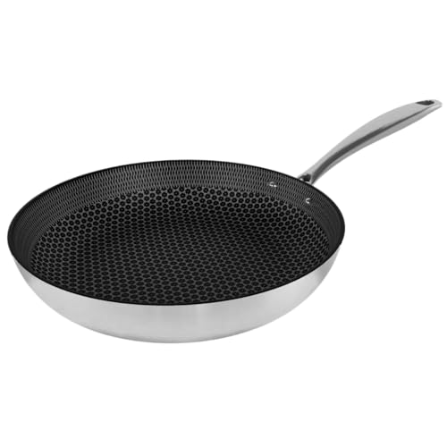 Cook & Pan - Poêle Honey 24 cm- Induction - Sans PFAS- Revêtement Antiadhésif en Céramique- Acier Inoxydable- RVS