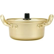Korean Ramen Noodles Gold Pot Aluminum Soup Hot Pot Oxidized Coating Noodles Make Egg Soup Cooking Golden Kitchen Cookware14cm