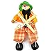 Fun Colorful Wooden Clown Marionette Pull String Puppet Movable Hands and Feet Vintage Joint Activity Doll Gifts, for Family Men Women Puppetry Party (Orange)