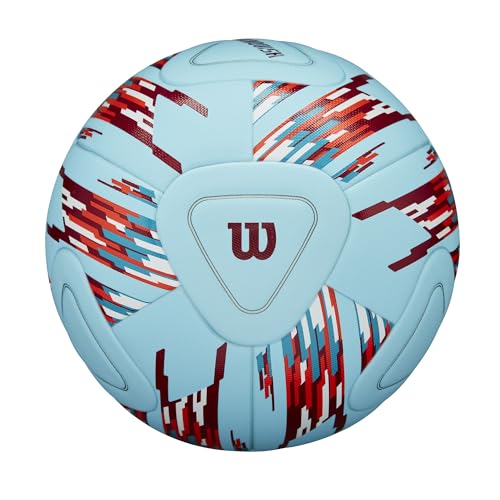 WILSON NCAA Vanquish Soccer Ball - Size 5, Blue/Red/White