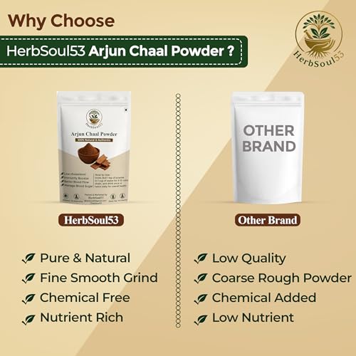 Image of Arjun Ki Chaal Powder 500 Gram - Natural & Pure Arjun Chaal Organic Powder For Men & Women | Arjuna Bark Supports Heart Health & Promote Good Cholesterol