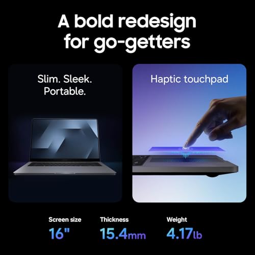 Image of Samsung 16 inch Galaxy Book6 Ultra U7 PC Laptop Computer, NVIDIA 5070 Intel Processor, 32GB /1TB, Dynamic AMOLED 2X Display, Advanced Cooling, Slim, 2 Year Warranty, Gray