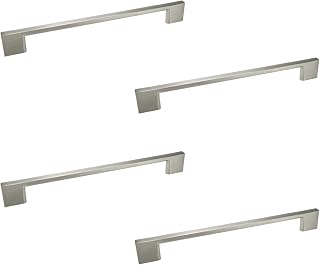Dnyta Cabinet Hardware Handles Brushed Nickel 7.5 Inch Hole Centers Drawer Dresser Wardrobe Pulls Cabinet Aluminum Alloy Brushed Nickel Door Handles