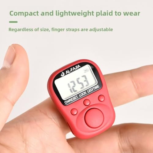 Image of 70 Lakh Naam Japa Counter |Comes with 70 Lakh Naam Japa Feature, Led Light, Date & Time Feature in It for Chanting & Meditation (Red)