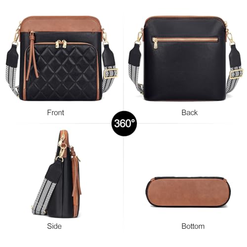 nuoku Crossbody Bag for Women,Small Lightweight Medium Shoulder Handbags Soft Leather Women's Crossbody Pursewith Tassel3