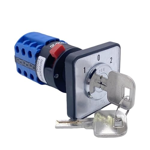 Conmutador de doble potencia LW26-20YS5/3 20A: selector de motor con llave 22,3mm