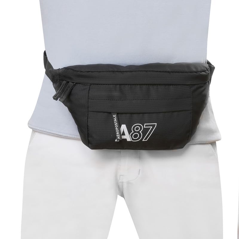 Image of Aeropostale Oliver Unisex Waist Pouch Bags & Cases - Black