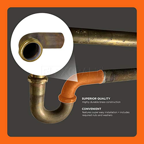 Flexcraft 21912 Slip Joint Waste Bend for Tubular Drain Applications 1-1/2 in. x 12 in, 22GA Brass by HIGHCRAFT - Used condition - Image 6