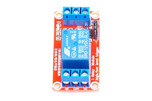 KNACRO 10A 12V 1-Channel Relay Module High Low Level Triggering Optocoupler Isolation Load 10A DC 30V AC 250V for PLC Automation Control, Industrial System Control, Arduino (DC 12V 10A, 1-Channel)