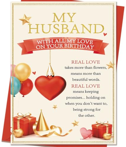 Mcduldul Husband Birthday Card, Birthday Card Gift for Husband Men