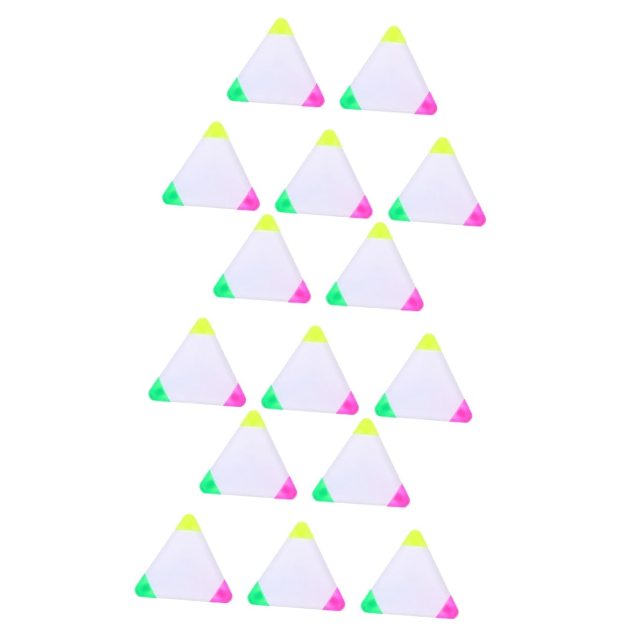 15pezzi Evidenziatori Triangolari Ergonomici in Colori Fluorescenti Per Studio Per Scrittura e