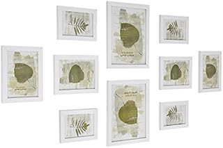 SONGMICS Picture Frames Set of 10 Photo Frames - Two 8" x 10" (20 x 25 cm), Four 5" x 7" (13 x 18 cm), Four 4" x 6" (10 x 15 cm), White RPF310W