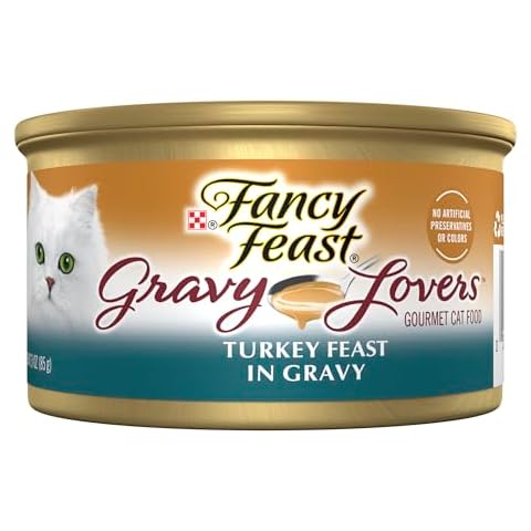Purina Fancy Feast Gravy Wet Cat Food - Turkey Feast in Roasted Turkey Flavor Gravy (24 cans) Cover