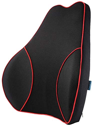Almohada de Soporte Lumbar/Cojín de Respaldo Respaldo ortopédico de Espuma viscoelástica para Asiento de automóvil Oficina/Silla de computadora y Silla de Ruedas Diseño Transpirable y ergonóm