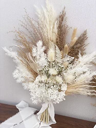Natural Dried Flowers/Bridal Bouquet Pampas Grass/Bridesmaid Bouquet/Decorative Arch/Artificial Flower Arch/Wedding Arrangement/Boho 16# (Bridal Bouquet) #TOP4