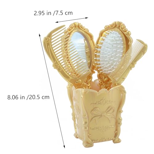 Set 3 piezas peine con espejo para peinado miniatura 3