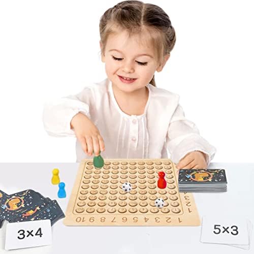 Kids Wooden Math Multiplication Board Montessori Children Counting Toy Educational Multiplication Board Game Wooden Math Blocks Board for Toddlers Kids Over 3 Years Old 9 41PyQADg2kL. AC